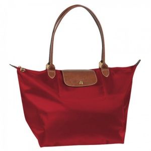 NWT Red Longchamp Tote with Long Handles